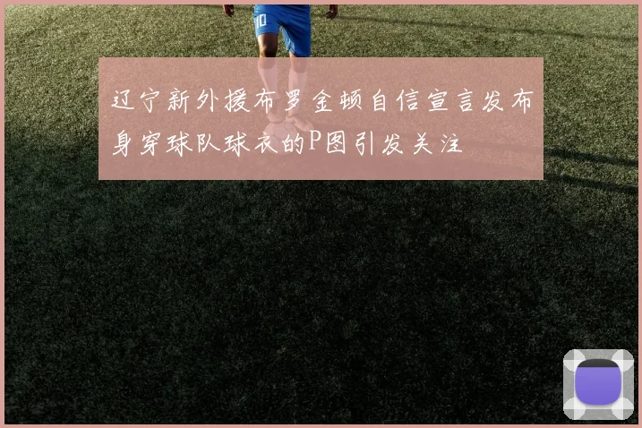 辽宁新外援布罗金顿自信宣言发布身穿球队球衣的P图引发关注